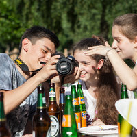 Musikschüler beim Ausflug